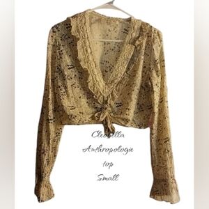 Antropologie Cleobella Ls Cropped Top